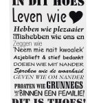 Houten Tekstborden In dit Hoes