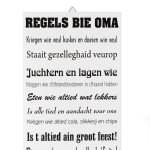Houten Tekstborden Regels Bie Oma
