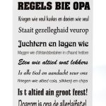 Houten Tekstborden Regels Bie Opa