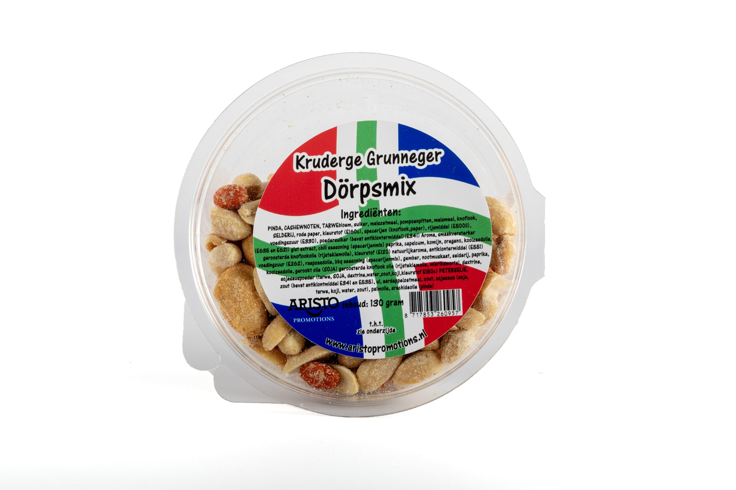 KRUDERGE GRUNNEGER DORPSMIX Bakje Kruderge Dorpsmix (gekruide nootjes)130 gram - Afbeelding 1