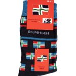 Groninger sokken vlag rechthoek (1 paar lange sok) maat 36-41