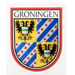 Wapenspiegelsticker met Wapen Groningen