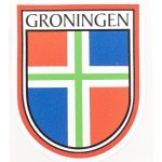 Wapenspiegelsticker met Groningen vlag