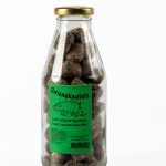 Glazen fles gevuld met Swienekeutels 300 gram