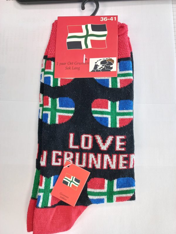 Groninger sokken (1 paar lang) Love Grunnen (36-41)
